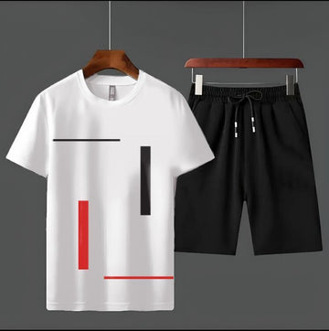 2 Pcs Men T-shirt & Shorts Track suit
