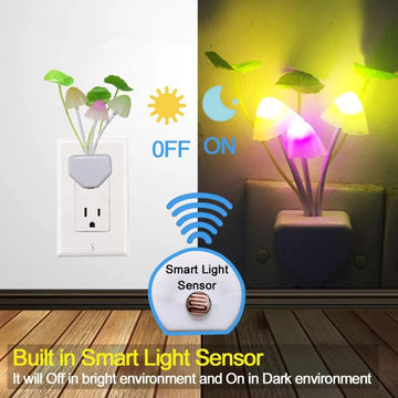 Automatic Sensor Light Night Color Changing | Mushroom Night Light Lamp with Sensor