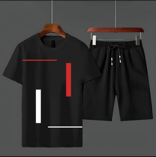 2 Pcs Men T-shirt & Shorts Track suit
