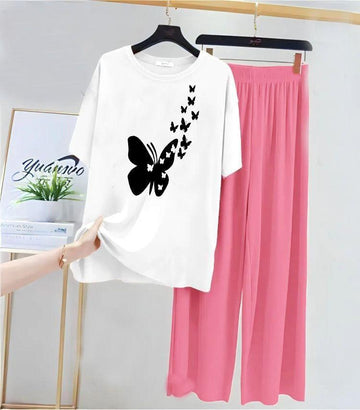 2Pieces women stitched night dress.